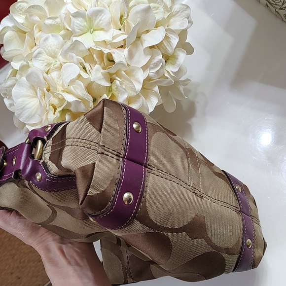 Coach Signature Jacquard Satchel - Picture 12 of 13